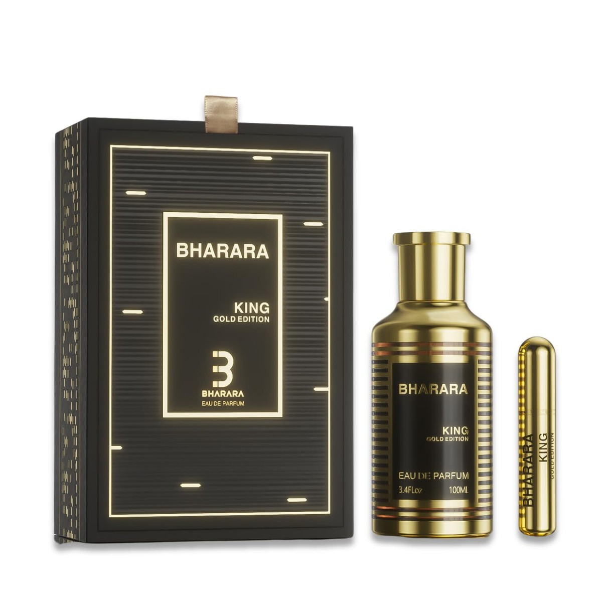 未開封 Bharara キング Gold Men100ml×2個セットアメリカ製 Bharara King Gold Edition Eau Da Parfum 3.4 FL OZ / 100 ML New