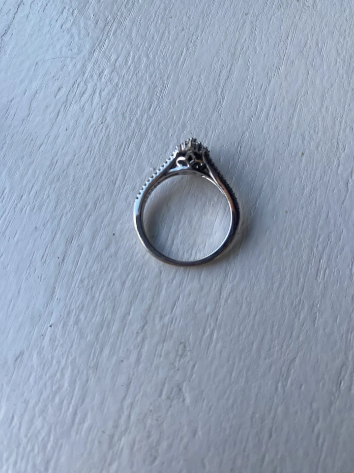 LabGrown Diamonds Marquise-Cut Halo Engagement Ring 3/4 ct tw 14K White Gold SZ8 - Image 2 of 4