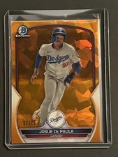 2023 Bowman Chrome Sapphire Dodgers Josue De Paula #BCP-172 Orange Variation /75