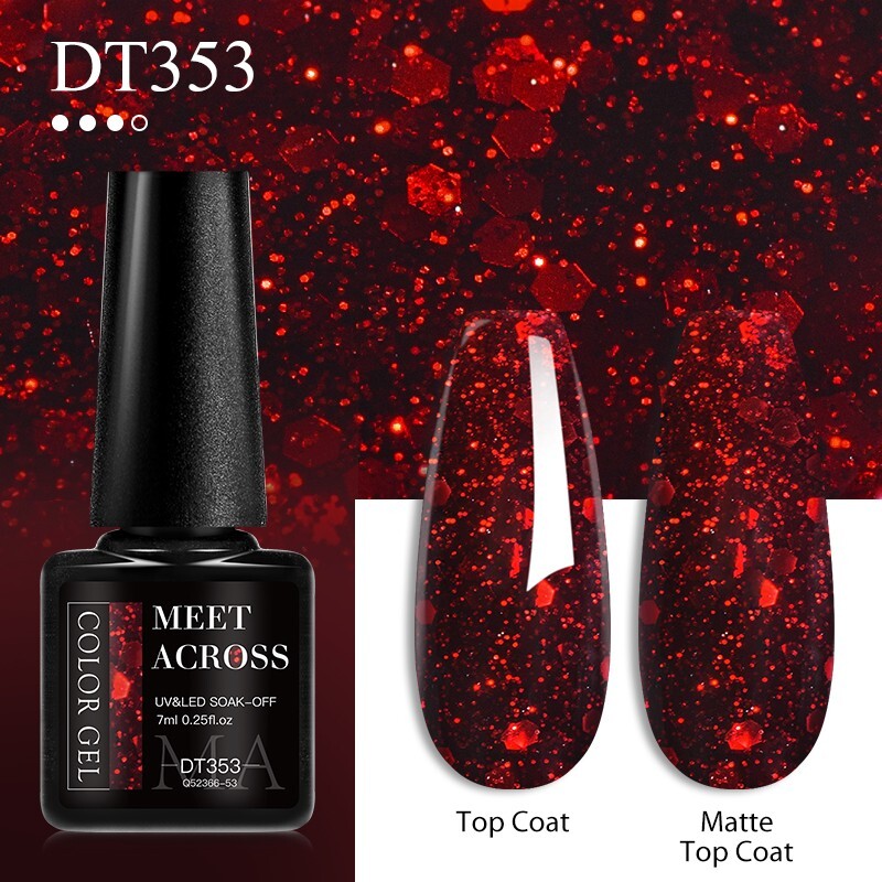 Red color gel nail polish healthy and safe easy to apply drying with