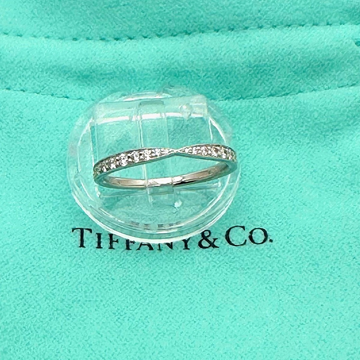 Tiffany & Co. HARMONY Band Ring with Diamonds Platinum | eBay