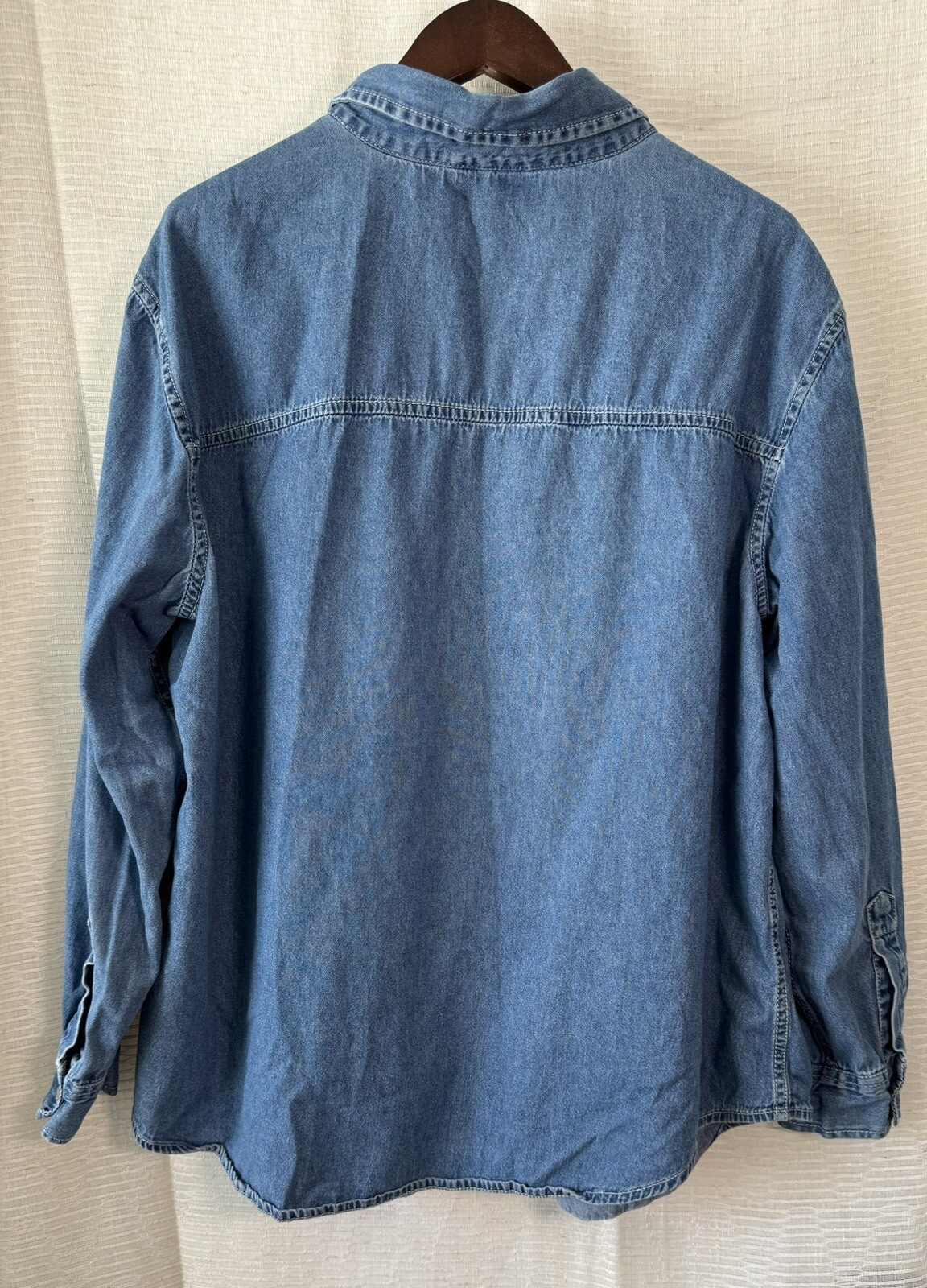 VTG Basic Edition Plus Denim Floral Embroidered B… - image 6