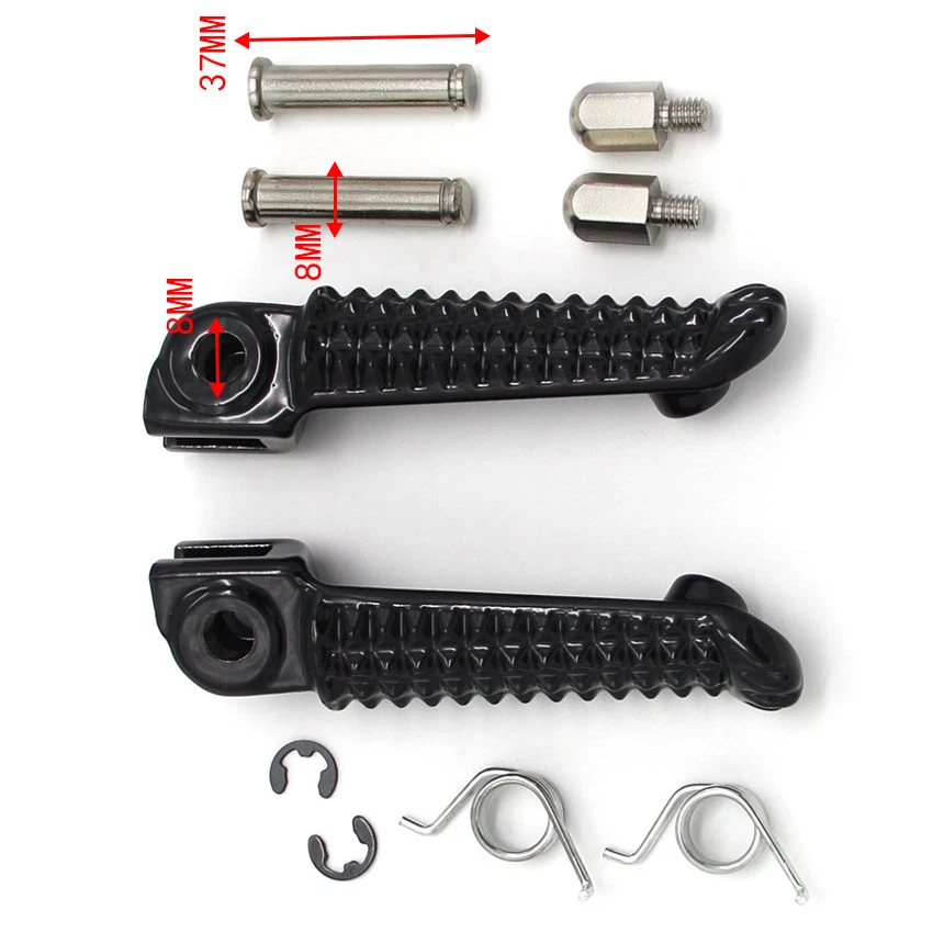 Reposapiés delantero negro para Yamaha estriberas/brazo de peldaño principal R6S YZF600 YZF R6 R6R Foto 2 de 4