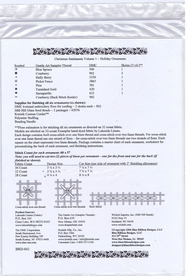 Christmas Sentiments Volume I -Blue Ribbon Designs- Holiday Ornaments- New - Image 2 of 2