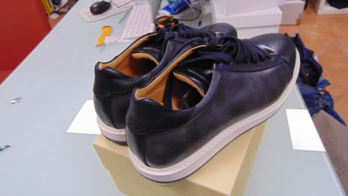 J.J SNEAKERS IN VERA PELLE NUOVA COLL.43,5 BBLU 320,00 CART.B - 第 4/8 張圖片