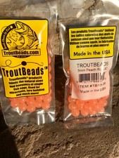 Troutbeads Peach Roe 8mm, Pack of 40 Beads