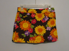 Gymboree Girls Brown Sunflower Corduroy Skort Size 4 EUC  