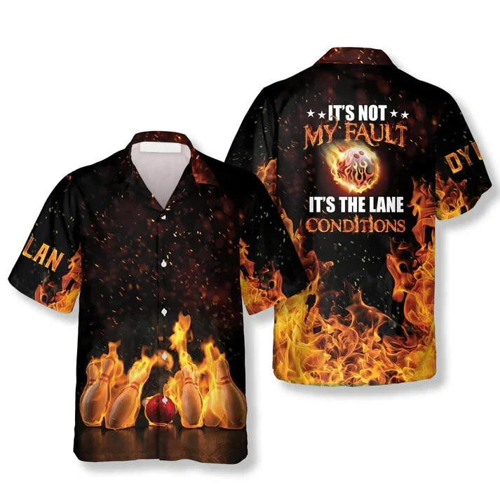 It’s Not My Fault It’s The Lane Conditions Custom Bowling Hawaiian Shirt
