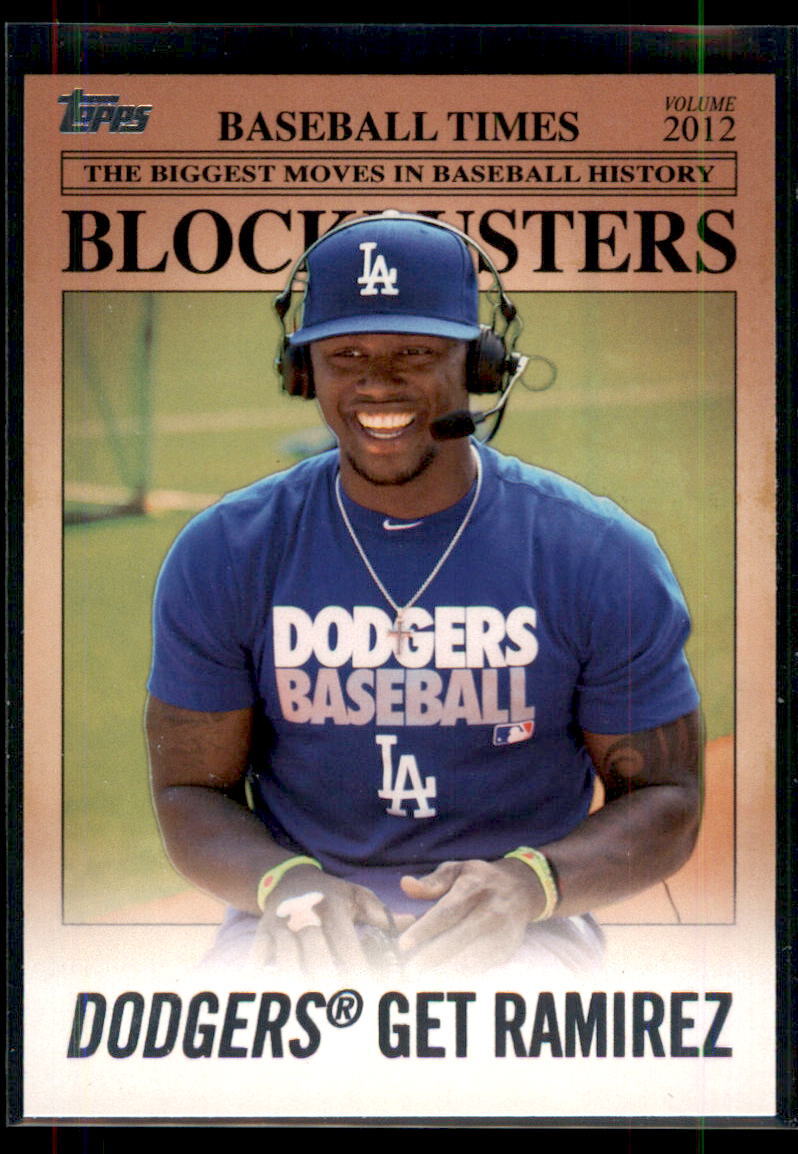 2012 Topps Update Blockbusters Hanley Ramirez #BB-5 Los Angeles Dodgers