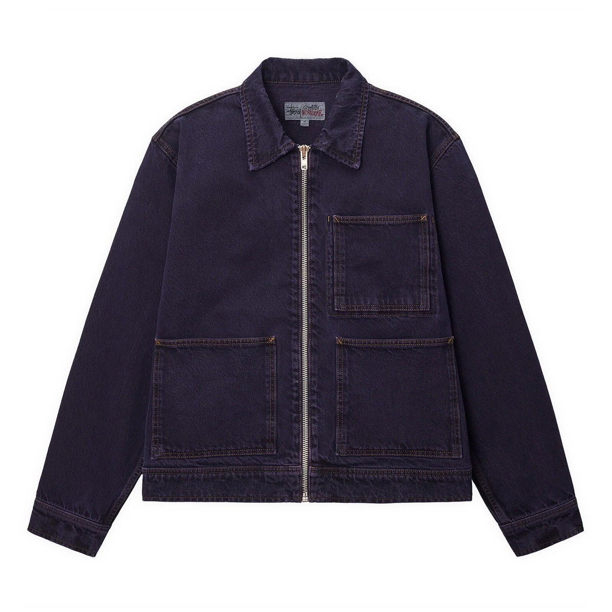 Stussy Zip Work Jacket Denim 'Nightshade' Size L Ç | eBay Stussy Zip Work Jacket Denim 'Nightshade' Size L Ç | eBay