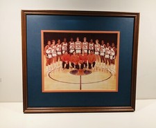 Framed Team Pic U of IL Fighting Illini 1980-81 Season Lou Henson /Eddie Johnson