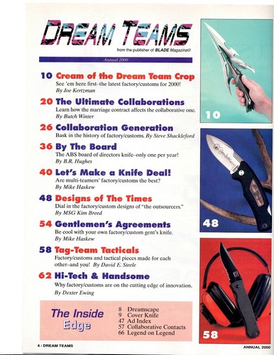 Blade Magazine Tek knives Vol 1 #1 1999 Annual Kershaw Whirlwind Y2K knives LNC - Picture 2 of 2