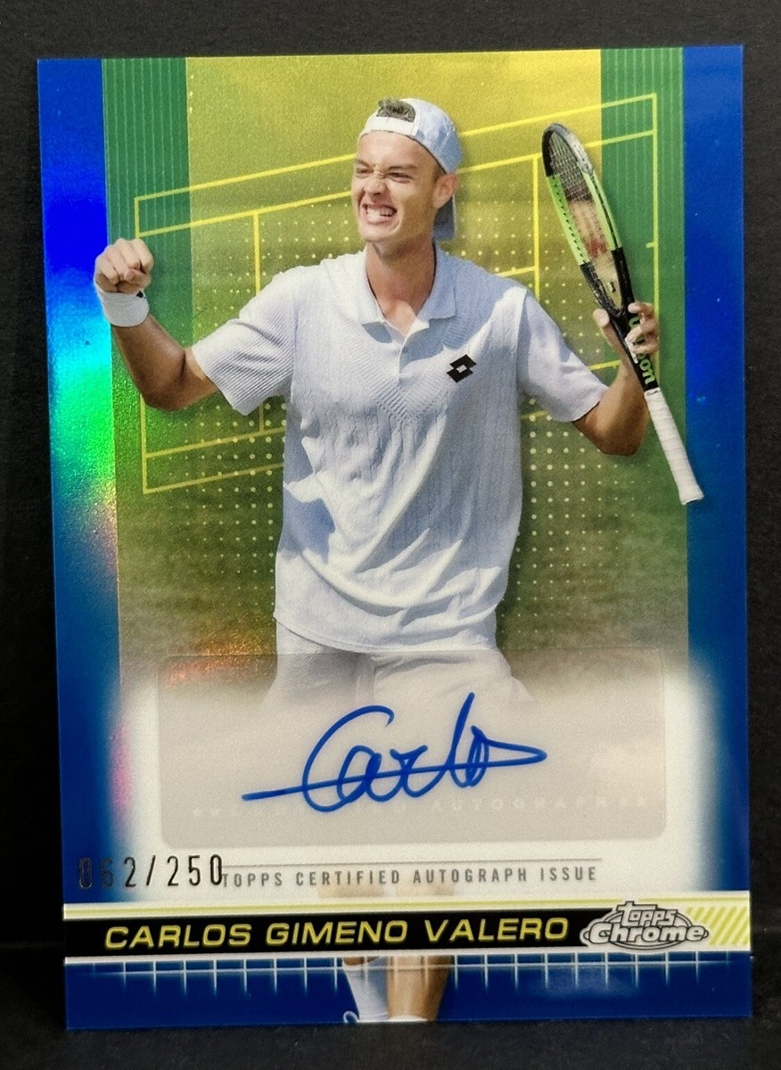 2024 Topps Chrome Tennis Carlos Gimeno Valero Auto Blue Refractor