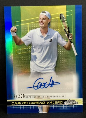 2024 Topps Chrome Tennis Carlos Gimeno Valero Auto Blue Refractor