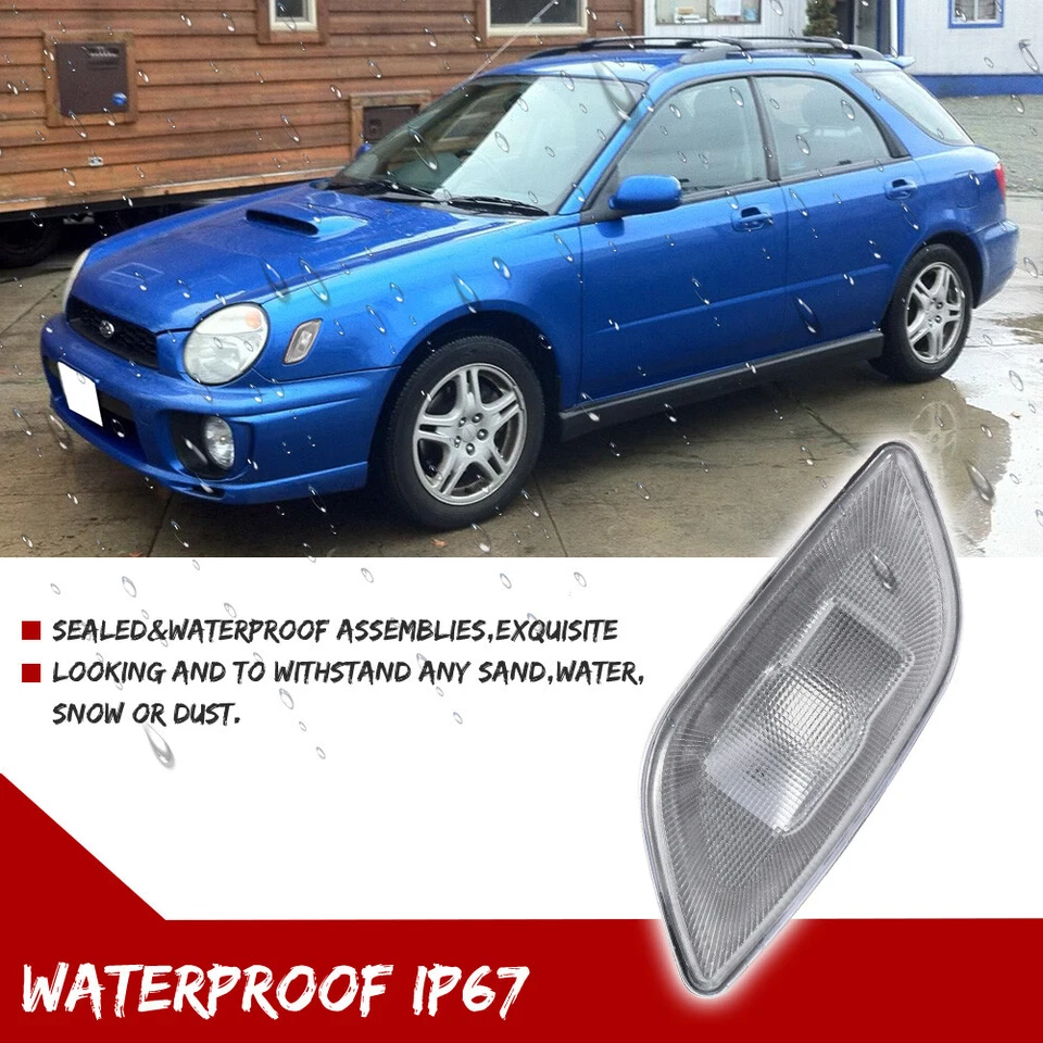 2x Luces marcadoras laterales de lente transparente estilo OE para 02-03 Subaru Impreza RS / TS / WRX Foto 4 de 4