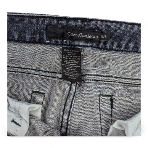 Calvin Klein Jeans Blue Denim Pencil Jeans Size W29 L30 Zip Adult Womens Y2K - Picture 2 of 12