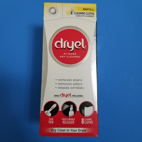 Dryel AtHome Dry Cleaner Refill Kit, 8 Cleaning Cloths, Stain Pen