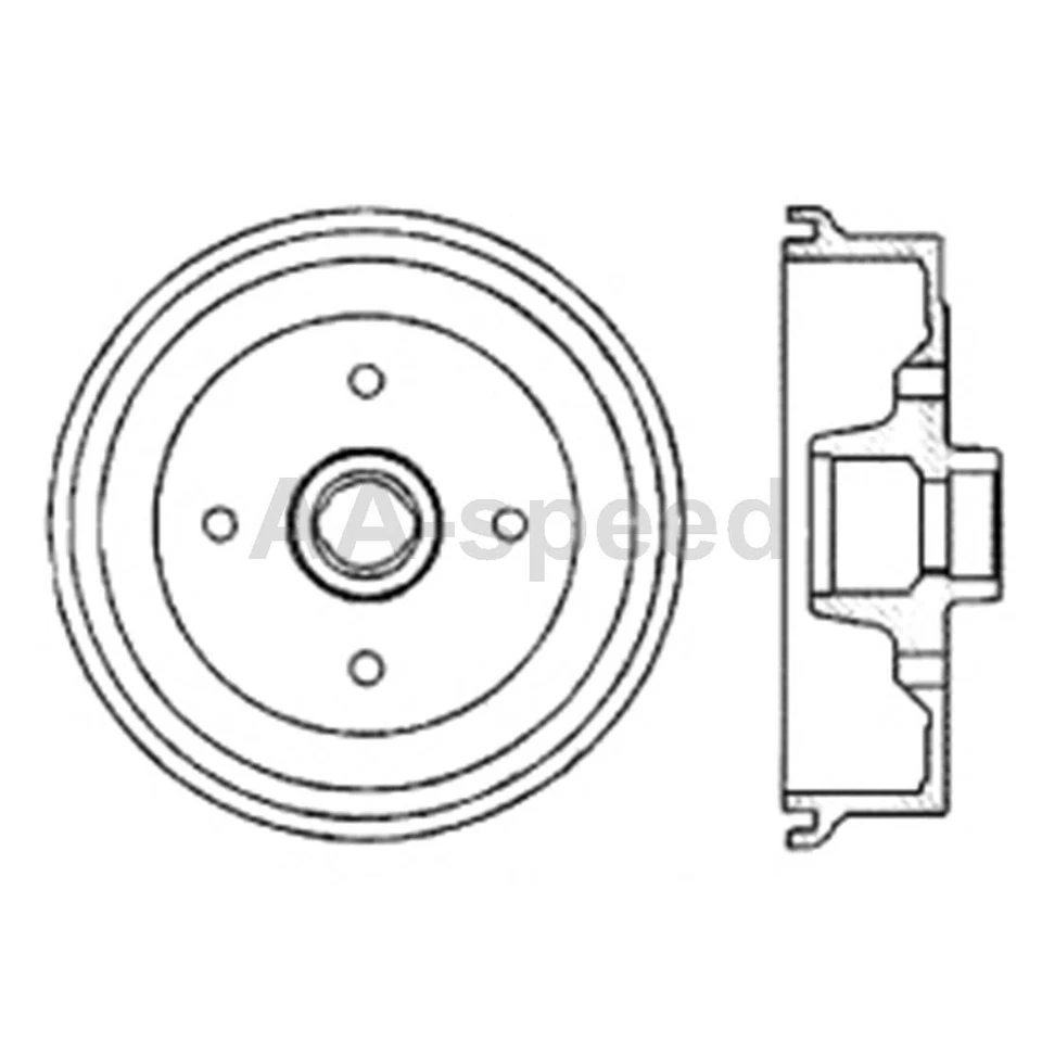 Tambor de freno delantero compatible con Volkswagen Beetle 1967 1968 1969 1970 1971 1972 1974 Foto 3 de 4