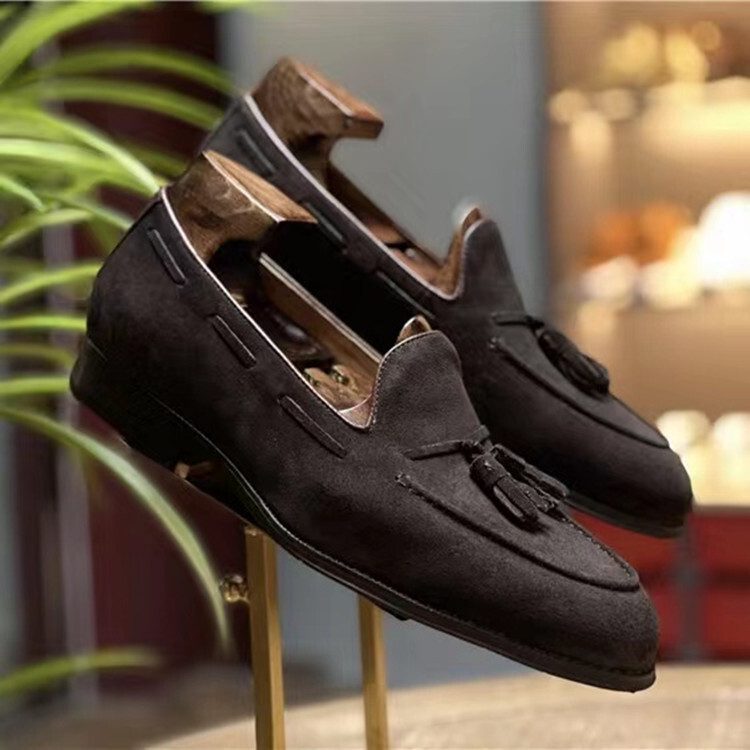 SAOLA Mocassini uomo primavera estate scamosciati pelle bovina casual frange scarpe uomo scarpe formali