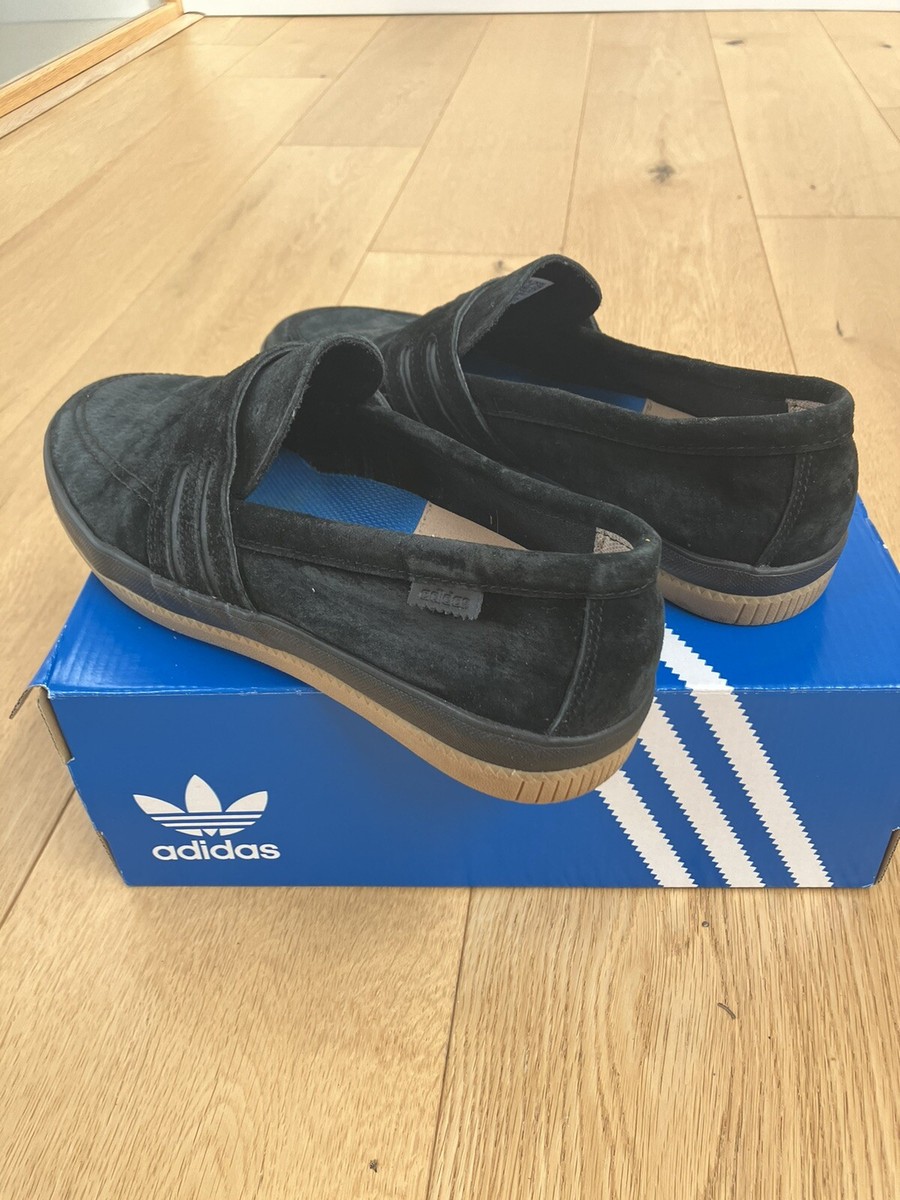 靴  ACAPULCO originals Men Adidas Black Acapulco Loafers Slip-On Skate Loafers (Mens UK