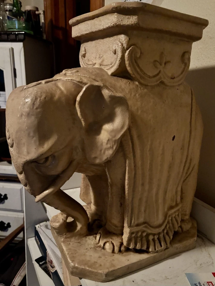 Extremely Rare 1950s Hollywood Regency Elephant Side Table, Plant Stand, Etc  - Image 4 of 4