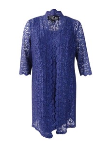 Alex Evenings Women's Plus Size Lace Sheath Dress and ...