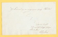1814 D&Ouml;BELN (?) Autograph Quei&szlig;er ( K.S Milit&auml;r Quartiermeister ? ) Wappenhensch