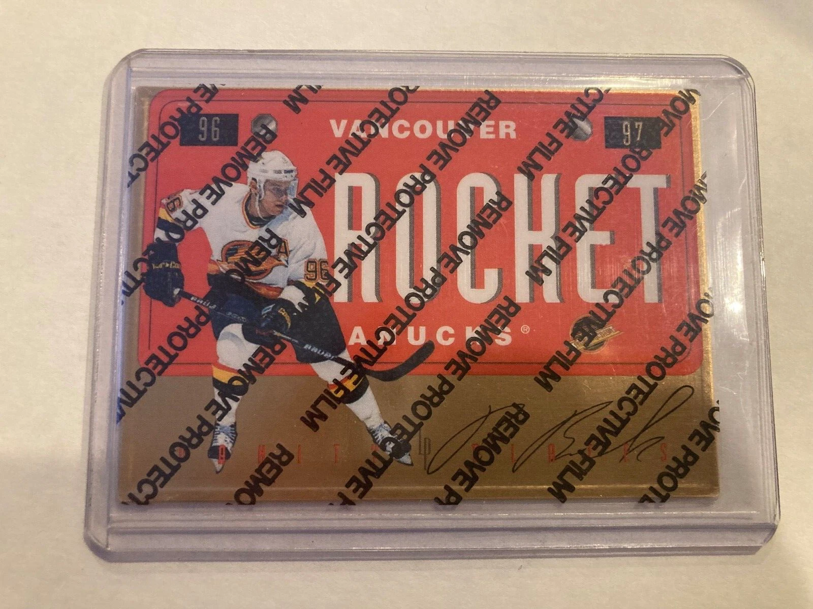 1996/97 Leaf Preferred Vanity Plates Gold Pavel Bure NM-MT