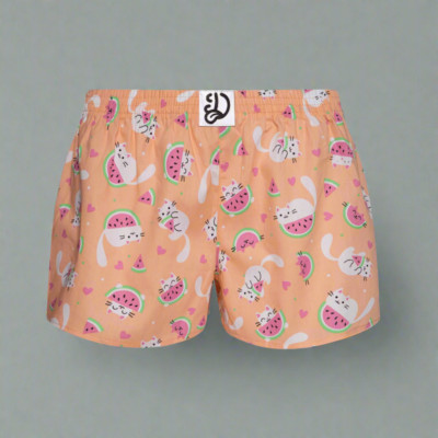 Wassermelone Katzen lose Damen Boxershorts Boxershorts Unterwäsche Pfirsich Fun Katzenliebhaber