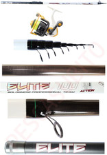 Set Bolognese Canna Elite 6 Metri + Mulinello Pesca Passata Fiume Mare