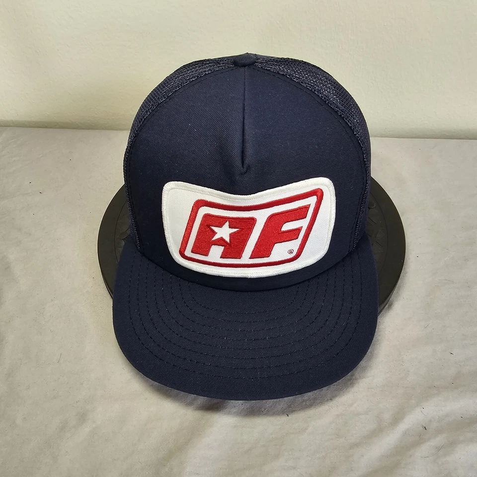 Sombrero Ajustable Vintage American Freightways AF Snapback Cintas Malla Azul Foto 4 de 4