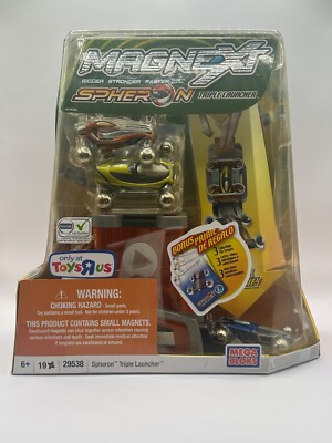 Mega Bloks Magnext Spheron Triple Launcher Set with Cars Toys R Us 2007