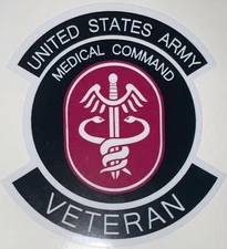 US Army Medical Command Veteran Sticker Waterproof D122