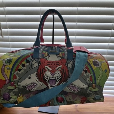 Sprayground 21'' Multicolor Graphic Print Duffle Bag w/ Adjustable Shoulder Strap