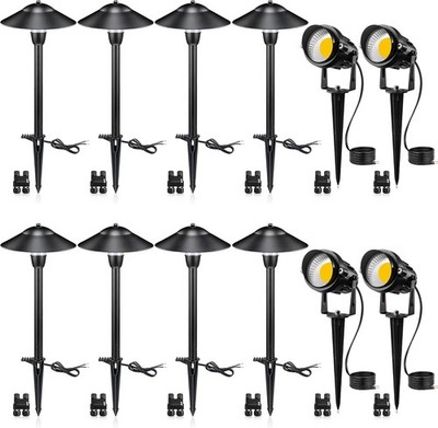 SUNVIE Low Voltage Landscape Lighting 12V 12 Pack Pathway Kit