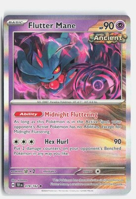 Flutter Mane 078/162 Temporal Forces Rare Pokemon Holo NM