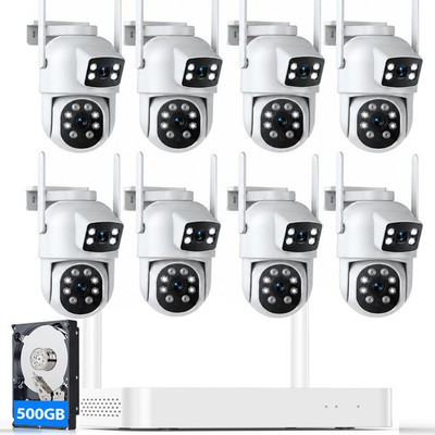 Wireless Home & Business Security Camera System Dual Lens PTZ 1 / 4 / 8 Pack Lot