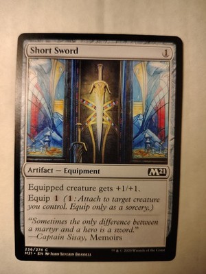 Short Sword   Core Set 2021   LP   MTG Magic the Gathering
