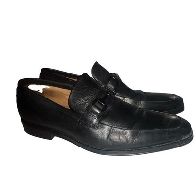 Black Brown Men s Black Leather Monk Strap Buckle Square Toe Dress Shoes 9