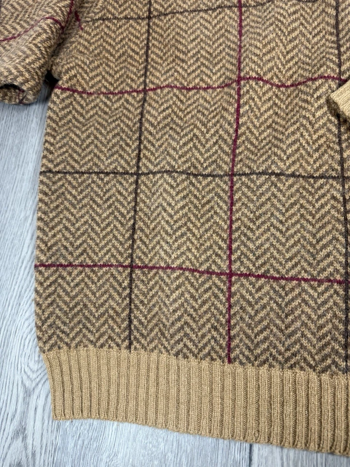 Suéter De Colección Brooks Brothers Para Hombre XL 100% Lana Shetland Cuello Redondo Geométrico Foto 4 de 4