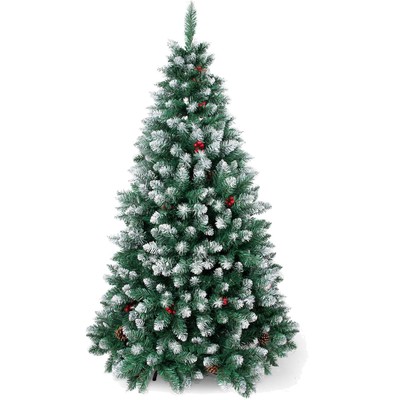 Stabiler Kunsttannenbaum mit Schnee und Beeren - Größen von 120 bis 210 cm