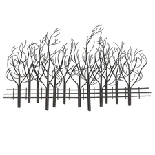 Metal Field of Trees Wall Art