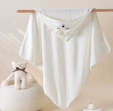 2 PACK, Baby hooded bath towel wrap blanket, Animal Face Ears, Multicolor