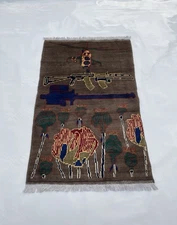 #604 War rug Afghan War Rug Wool Rug Beautifully Made War Rug Ethnic 128x80 Cm