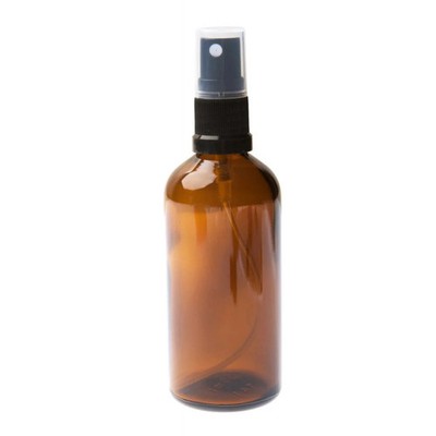 Braunglasflasche 100 ml mit 18 mm Zerstäuber Feinnebel Sprühdeckel