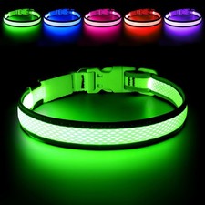 LED Dog Collar, Light Up Dog Collar USB Rechargeable, Brightest Dog Lights fo...