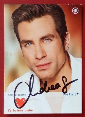 Andreas Jancke Verbotene Liebe Hand aufs Herz autograph signed 4''x6'' photo