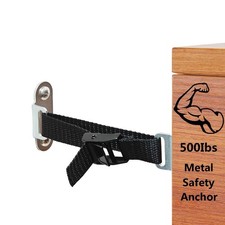 Adjustable Anti-Tip Furniture Anchors 4 Sets - Earthquake  Baby Proofing Kit