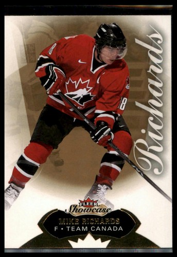 2014 Fleer Showcase Mike Richards [Red Glow Jersey] #100 card