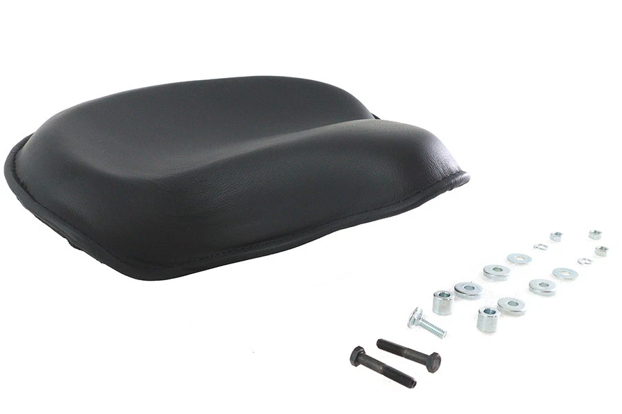 Réplica de cuero negro asiento individual de lujo sin falda se adapta a Harley Davidson Foto 2 de 4